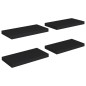 vidaXL Estantes flotantes de pared 4 uds negro MDF 50x23x3,8 cm