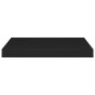 vidaXL Estantes flotantes de pared 4 uds negro MDF 50x23x3,8 cm