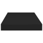 vidaXL Estantes flotantes de pared 4 uds negro MDF 50x23x3,8 cm
