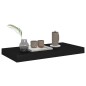 vidaXL Estantes flotantes de pared 4 uds negro MDF 50x23x3,8 cm