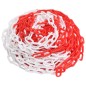 vidaXL Cadenas de advertencia plástico rojo y blanco 100 m Ø6 mm