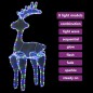 vidaXL Reno de Navidad con malla 306 LED 60x24x89 cm vidaXL Reno de Navidad con malla 306 LED 60x24x89 cm