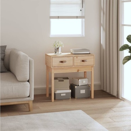vidaXL Mesa consola madera maciza de pino 76,5x40x75 cm