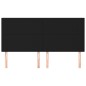 vidaXL Cabeceros 4 unidades de tela negro 90x5x78/88 cm