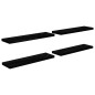 vidaXL Estantes flotantes pared 4 uds negro brillo MDF 90x23,5x3,8cm vidaXL Estantes flotantes pared 4 uds negro brillo MDF 90x23,5x3,8cm