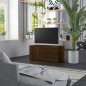 vidaXL Mueble de TV madera contrachapada roble marrón 80x34x36 cm vidaXL Mueble de TV madera contrachapada roble marrón 80x34x36 cm