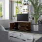 vidaXL Mueble de TV madera contrachapada roble marrón 80x34x36 cm vidaXL Mueble de TV madera contrachapada roble marrón 80x34x36 cm