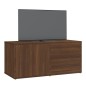 vidaXL Mueble de TV madera contrachapada roble marrón 80x34x36 cm vidaXL Mueble de TV madera contrachapada roble marrón 80x34x36 cm