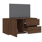 vidaXL Mueble de TV madera contrachapada roble marrón 80x34x36 cm vidaXL Mueble de TV madera contrachapada roble marrón 80x34x36 cm