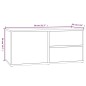 vidaXL Mueble de TV madera contrachapada roble marrón 80x34x36 cm vidaXL Mueble de TV madera contrachapada roble marrón 80x34x36 cm