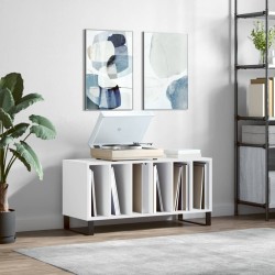 vidaXL Mueble para discos madera contrachapada blanco 100x38x48 cm