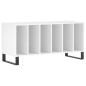 vidaXL Mueble para discos madera contrachapada blanco 100x38x48 cm vidaXL Mueble para discos madera contrachapada blanco 100x38x48 cm
