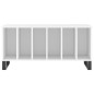 vidaXL Mueble para discos madera contrachapada blanco 100x38x48 cm vidaXL Mueble para discos madera contrachapada blanco 100x38x48 cm