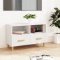vidaXL Mueble para TV madera contrachapada blanco 80x36x50 cm vidaXL Mueble para TV madera contrachapada blanco 80x36x50 cm