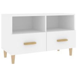 vidaXL Mueble para TV madera contrachapada blanco 80x36x50 cm
