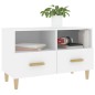 vidaXL Mueble para TV madera contrachapada blanco 80x36x50 cm vidaXL Mueble para TV madera contrachapada blanco 80x36x50 cm