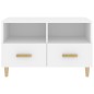 vidaXL Mueble para TV madera contrachapada blanco 80x36x50 cm vidaXL Mueble para TV madera contrachapada blanco 80x36x50 cm