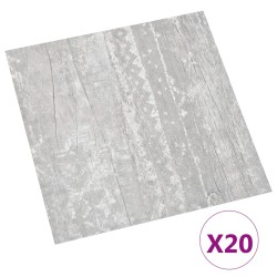 vidaXL Tarimas de suelo autoadhesiva 20 unidades PVC 1,86 m² gris