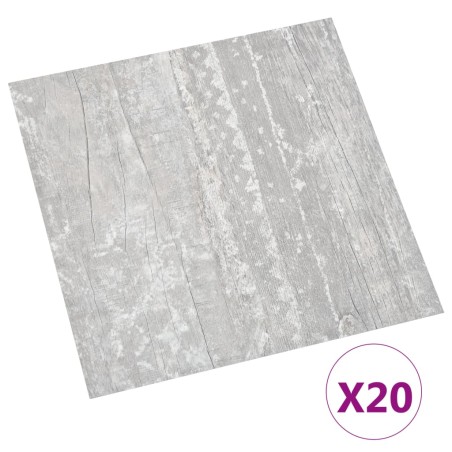 vidaXL Tarimas de suelo autoadhesiva 20 unidades PVC 1,86 m² gris