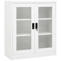 vidaXL Armario de oficina de acero blanco 90x40x105 cm