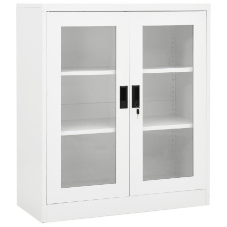 vidaXL Armario de oficina de acero blanco 90x40x105 cm