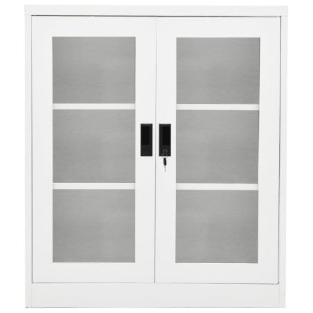 vidaXL Armario de oficina de acero blanco 90x40x105 cm
