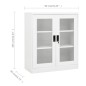 vidaXL Armario de oficina de acero blanco 90x40x105 cm vidaXL Armario de oficina de acero blanco 90x40x105 cm