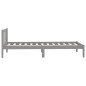 vidaXL Estructura de cama madera maciza pino individual gris 90x190cm
