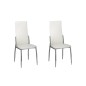 vidaXL Sillas de comedor 2 unidades cuero sintético blanco vidaXL Sillas de comedor 2 unidades cuero sintético blanco