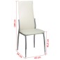 vidaXL Sillas de comedor 2 unidades cuero sintético blanco vidaXL Sillas de comedor 2 unidades cuero sintético blanco