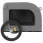 vidaXL Remolque de bicicleta mascotas hierro tela Oxford rojo gris vidaXL Remolque de bicicleta mascotas hierro tela Oxford rojo gris