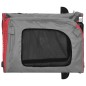 vidaXL Remolque de bicicleta mascotas hierro tela Oxford rojo gris vidaXL Remolque de bicicleta mascotas hierro tela Oxford rojo gris