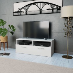 vidaXL Mueble para televisión madera de ingeniería blanco 95x35x36 cm