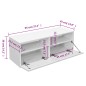 vidaXL Mueble para televisión madera de ingeniería blanco 95x35x36 cm vidaXL Mueble para televisión madera de ingeniería blanco 95x35x36 cm