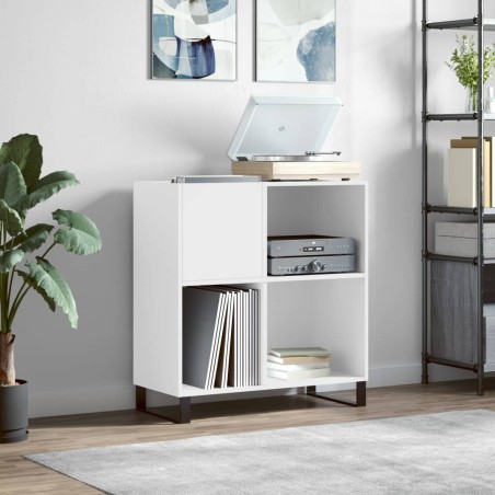 vidaXL Mueble para discos madera contrachapada blanco 84,5x38x89 cm