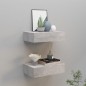 vidaXL Estante de pared con cajón 2 uds MDF gris hormigón 40x23,5x10cm vidaXL Estante de pared con cajón 2 uds MDF gris hormigón 40x23,5x10cm