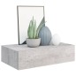 vidaXL Estante de pared con cajón 2 uds MDF gris hormigón 40x23,5x10cm vidaXL Estante de pared con cajón 2 uds MDF gris hormigón 40x23,5x10cm