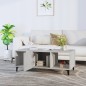 vidaXL Mesa de centro madera contrachapada gris hormigón 102x50x40 cm vidaXL Mesa de centro madera contrachapada gris hormigón 102x50x40 cm