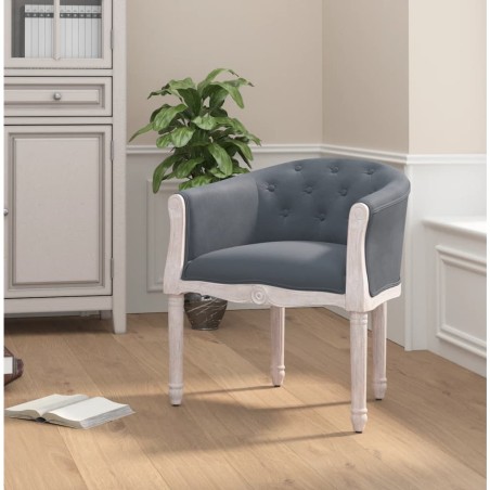 vidaXL Silla de comedor terciopelo gris oscuro