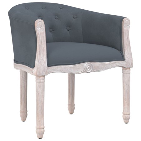 vidaXL Silla de comedor terciopelo gris oscuro