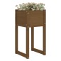 vidaXL Jardinera madera maciza de pino marrón miel 40x40x81 cm vidaXL Jardinera madera maciza de pino marrón miel 40x40x81 cm