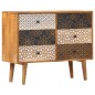 vidaXL Aparador con estampado madera maciza de mango 90x30x70 cm vidaXL Aparador con estampado madera maciza de mango 90x30x70 cm