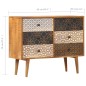 vidaXL Aparador con estampado madera maciza de mango 90x30x70 cm vidaXL Aparador con estampado madera maciza de mango 90x30x70 cm