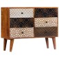 vidaXL Aparador con estampado madera maciza de mango 90x30x70 cm vidaXL Aparador con estampado madera maciza de mango 90x30x70 cm