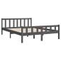 vidaXL Estructura de cama madera maciza gris 120x200 cm vidaXL Estructura de cama madera maciza gris 120x200 cm