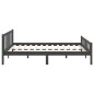 vidaXL Estructura de cama madera maciza gris 120x200 cm vidaXL Estructura de cama madera maciza gris 120x200 cm