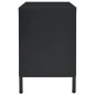 vidaXL Mueble para el televisor acero y vidrio negro 105x35x52 cm