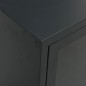 vidaXL Mueble para el televisor acero y vidrio negro 105x35x52 cm