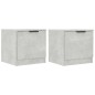 vidaXL Mesitas de noche 2 unidades color gris hormigón 40x39x40 cm vidaXL Mesitas de noche 2 unidades color gris hormigón 40x39x40 cm