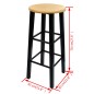 vidaXL Set mesa de desayuno/comedor madera marrón con acero negro vidaXL Set mesa de desayuno/comedor madera marrón con acero negro